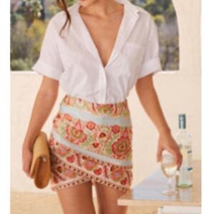 Vici Multi Color Patterned Mini Skirt